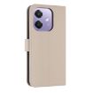 OPPO A40/A60 4G Global Leather Phone Case with Hand Strap - Apricot - 3