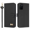 OPPO A55s 5G Japan Leather Phone Case with Hand Strap - Black - 1