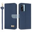 OPPO A77/A57 4G Global Leather Phone Case with Strap - Dark Blue - 1