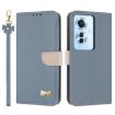 OPPO Reno11 F/F21 Pro India Light Blue Leather Phone Case with Strap - 1