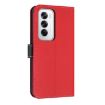 OPPO Reno12 5G Red Leather Phone Case with Hand Strap & Metal Bow - 3