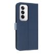 OPPO Reno12 5G Dark Blue Leather Case with Hand Strap - 3
