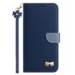 OPPO Reno13 5G Dark Blue Leather Phone Case with Hand Strap - 2