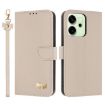 OPPO Reno14 Pro 5G Apricot Leather Case with Hand Strap - 1