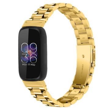 12mm Gold Metal Watch Band with Three Beads Quick Release - 1
