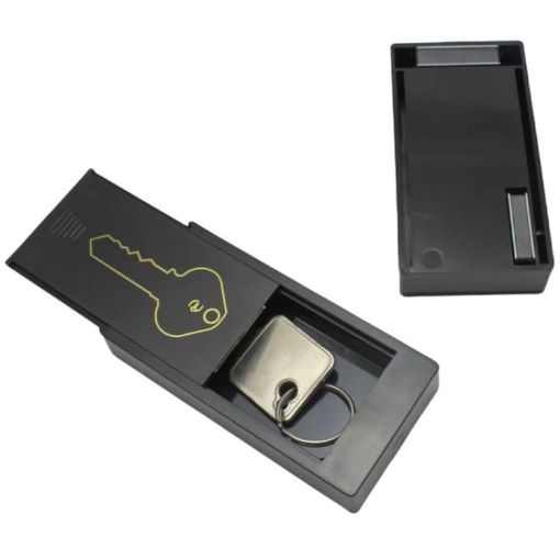 Magnetic Anti-lost Key Storage Box - Portable Car Key Organizer (Black) - 1