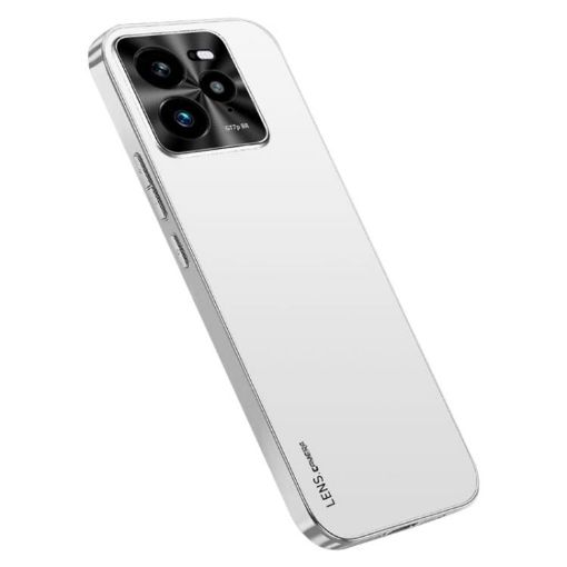 Realme GT 7 Pro AG Frosted Electroplating Acrylic Case - Silver White - 1