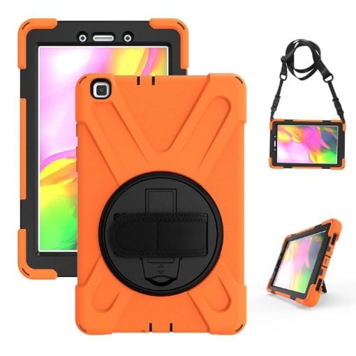Samsung Tab A 8.0 (2019) T290/T295 Shockproof Case with Holder - Orange - 1