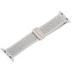 Apple Watch Band 46/49/45/44mm Magnetic Buckle Nylon Pearl White - 4