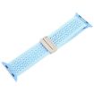Apple Watch Band 42/41/40/38mm Magnetic Buckle Nylon Light Blue - 4