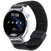 18mm Magnetic Buckle Knitted Nylon Watch Band - Black, Breathable Strap - 1