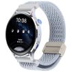 Magnetic Buckle Knitted Nylon Watch Band 18mm - Pearl Grey - 1