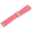 Pink 18mm Magnetic Buckle Breathable Knitted Nylon Watch Band - 4