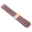 Magnetic Buckle Knitted Nylon Watch Band 22mm - Dark Purple - 3