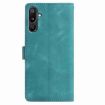 Samsung Galaxy F16 Green Leather Case with Rose Flower Embossing - 3