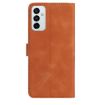 Samsung Galaxy M52 Brown Leather Case with Rose Flower Embossing - 3