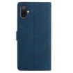 Samsung Galaxy F06 Dark Blue Rose Embossed Leather Phone Case - 3