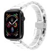 Apple Watch Band 46/49/45/44mm Three Beads Ceramic Steel 18mm Silver White - 1