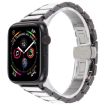 Apple Watch Band 46/49/45/44mm Three Beads Ceramic Steel 18mm Black White - 1