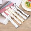 Apple Watch Band 42/41/40/38mm Ceramic Steel Gold White 18mm - 5