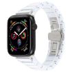 Apple Watch Band 42/41/40/38mm Three Beads Ceramic Steel White 18mm - 1