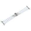 Apple Watch Band 42/41/40/38mm Three Beads Ceramic Steel White 18mm - 3