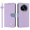 Realme 13 Pro 5G/13 Pro+ 5G Purple Leather Case with Hand Strap - 1