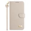 Realme C65 4G Global Metal Bow Leather Case with Hand Strap Apricot - 2