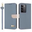 Realme C75 4G Global/P3x Light Blue Leather Phone Case with Hand Strap - 1