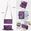Samsung Galaxy S25+ 5G Wallet Leather Phone Case with Lanyard, Purple - 7