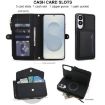 Samsung Galaxy S25 Edge 5G Wallet Leather Phone Case with Lanyard (Black) - 4