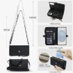 Samsung Galaxy S25 Edge 5G Wallet Leather Phone Case with Lanyard (Black) - 7