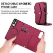 Samsung Galaxy S25 Edge 5G Red Leather Wallet Phone Case with Lanyard - 2