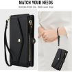 Samsung Galaxy S24 Ultra 5G Wallet Leather Phone Case with Lanyard (Black) - 8