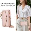 Samsung Galaxy S24 Ultra 5G Wallet Leather Case with Lanyard, Rose Gold - 6