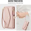 Samsung Galaxy S24 Ultra 5G Wallet Leather Case with Lanyard, Rose Gold - 8