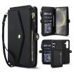 Samsung Galaxy S24+ 5G Wallet Leather Phone Case with Lanyard (Black) - 1