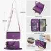 Samsung Galaxy S24 5G Wallet Leather Phone Case with Lanyard, Purple - 7