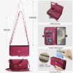 Samsung Galaxy S24 FE 5G Red Wallet Leather Phone Case with Lanyard - 7
