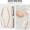 Samsung Galaxy S23 Ultra 5G Wallet Leather Phone Case with Lanyard - White - 8