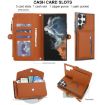Samsung Galaxy S23 Ultra 5G Wallet Leather Case with Lanyard (Brown) - 4