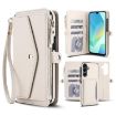 Samsung Galaxy S23+ 5G Wallet Leather Phone Case with Lanyard - White - 1