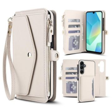 Samsung Galaxy S23+ 5G Wallet Leather Phone Case with Lanyard - White - 1