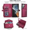 Samsung Galaxy S22 Ultra 5G Red Leather Wallet Case with Lanyard - 4