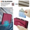 Samsung Galaxy S22 Ultra 5G Red Leather Wallet Case with Lanyard - 5
