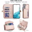 Samsung Galaxy S22+ 5G Wallet Case, Detachable Leather, Rose Gold - 4