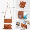 Samsung Galaxy S22+ 5G Wallet Leather Phone Case with Lanyard (Brown) - 7