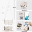 Samsung Galaxy S22 5G Wallet Detachable Leather Case with Lanyard White - 7