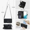 Samsung Galaxy S22 5G Wallet Detachable Leather Case with Lanyard (Black) - 7