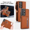 Samsung Galaxy S21 Ultra 5G Wallet Leather Phone Case with Lanyard Brown - 3